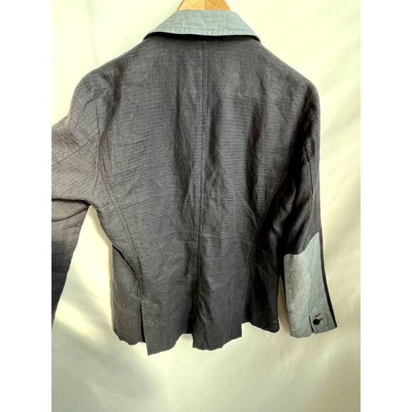 ts(s) Mens Linen Cotton Blazer Sportcoat Patchwork Colorblock Office Career sz M - Picture 4 of 12